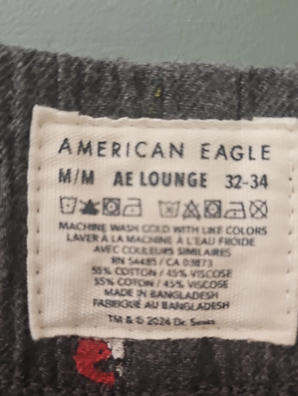 American Eagle Gray Novelty Lounge Pants with Colorful Scrooge Christmas. Meduim